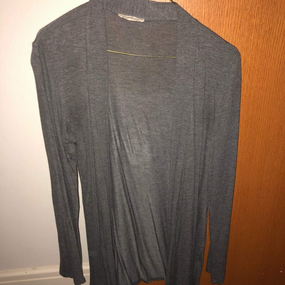 Grey long sleeve Cardigan Sweater